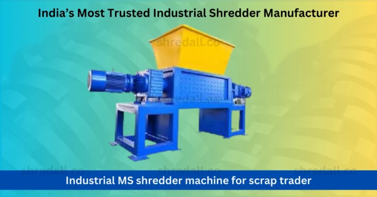Industrial MS shredder machine for scrap trader